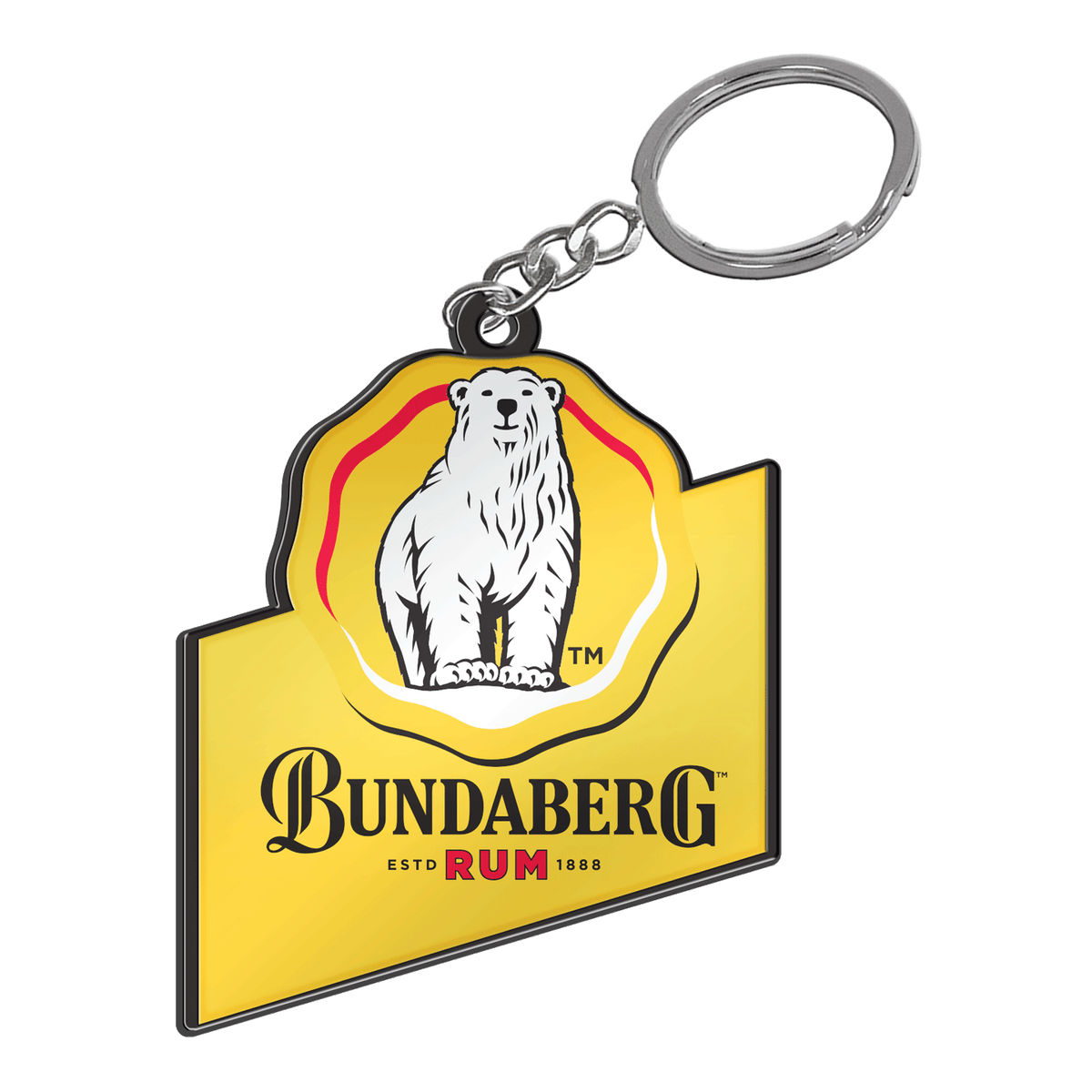 Bundaberg Rum Metal Bear Keyring