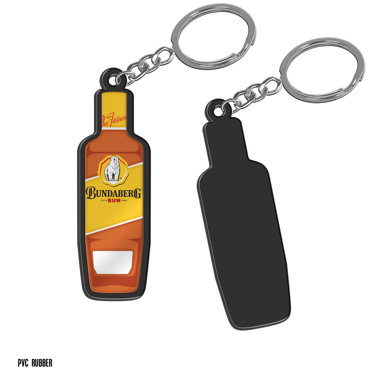Bundaberg Rum PVC Bottle Keyring