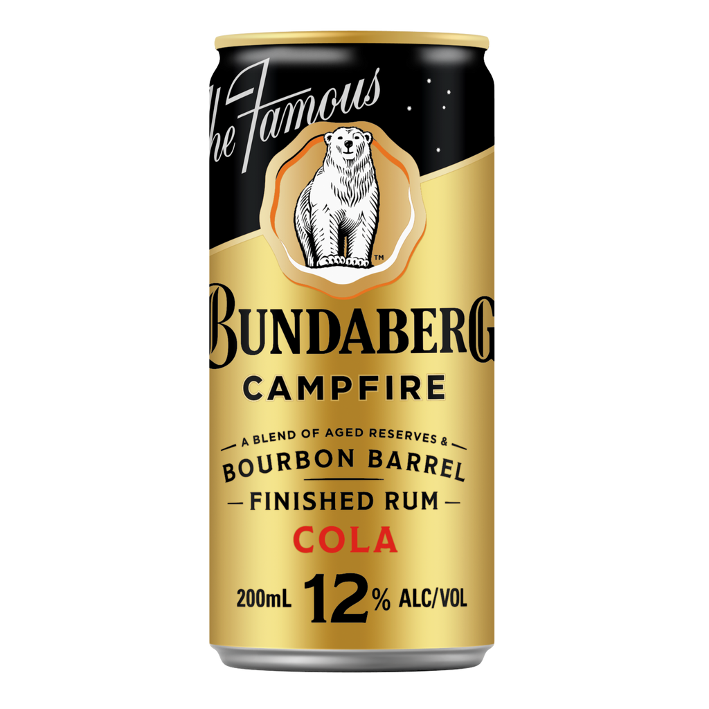 Bundaberg Campfire Rum & Cola 12% 4 pack 200ML