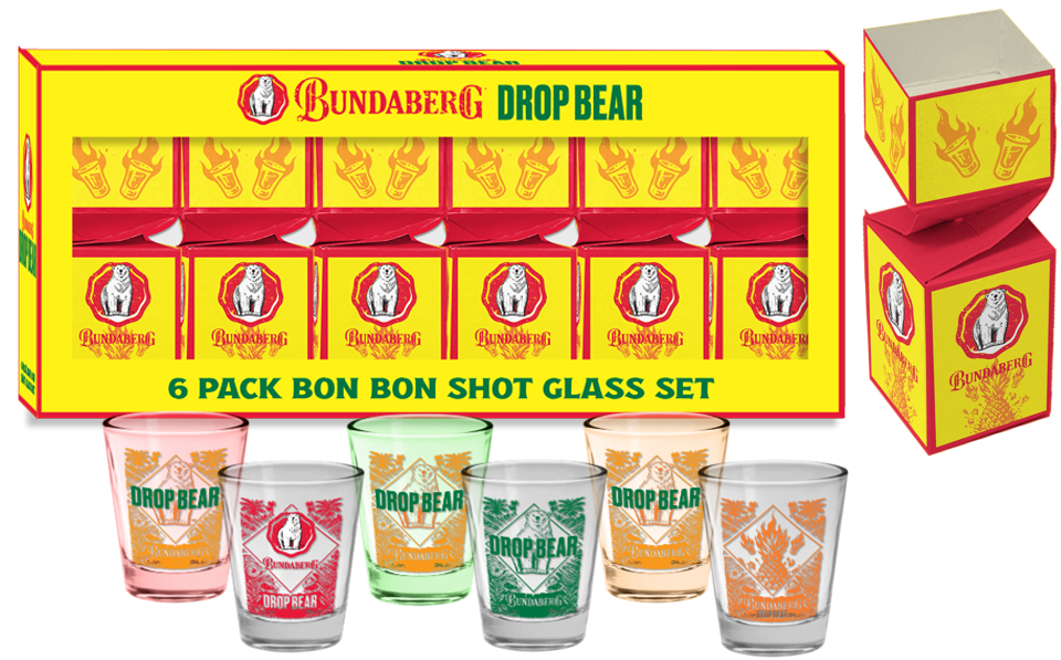 Drop Bear Shot Glasses - Pack of 6