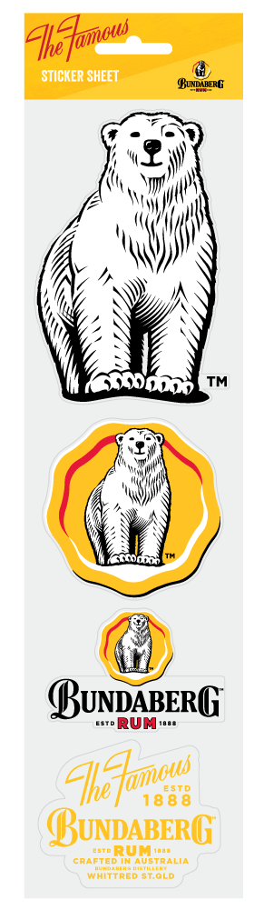 Bundaberg Rum Sticker Sheet