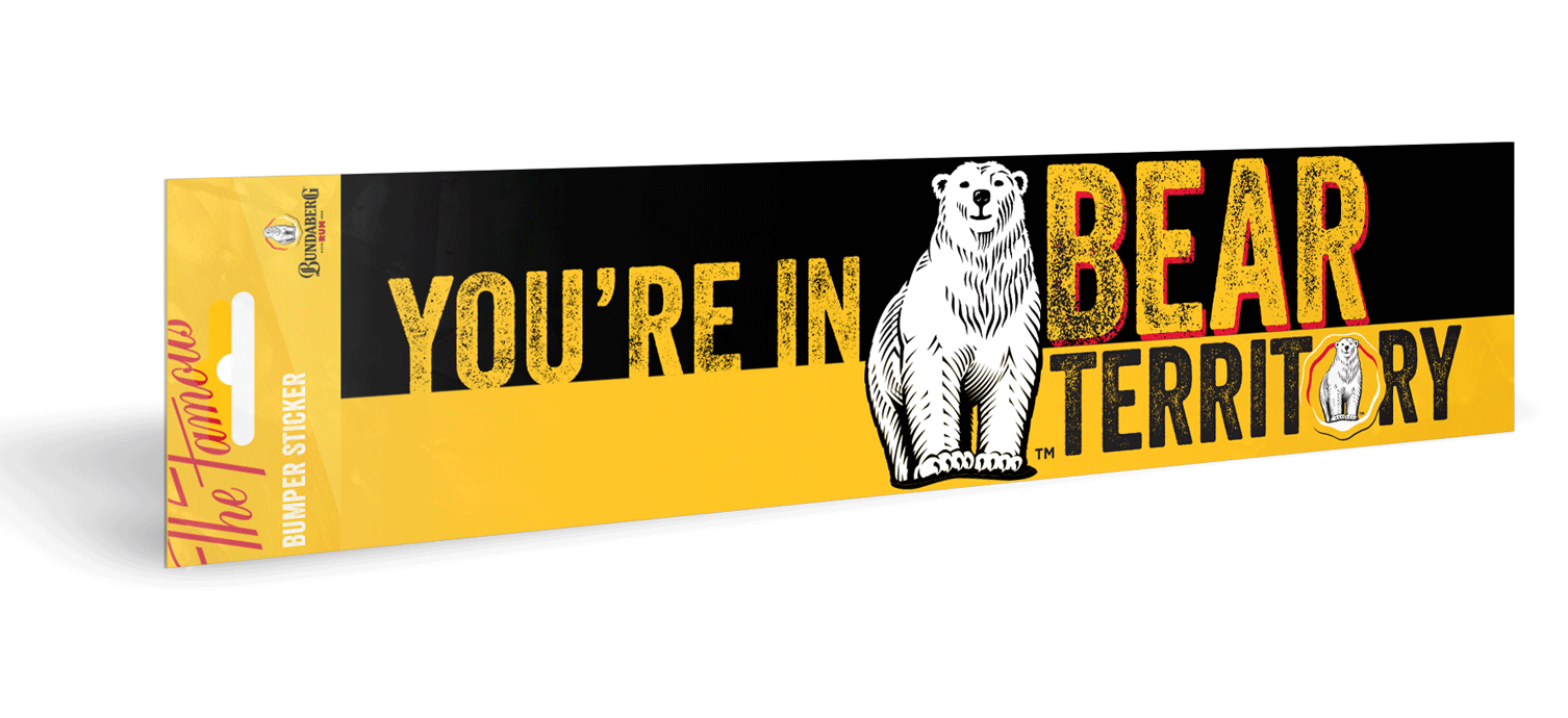 Bundaberg Rum Bear Territory Bumper Sticker