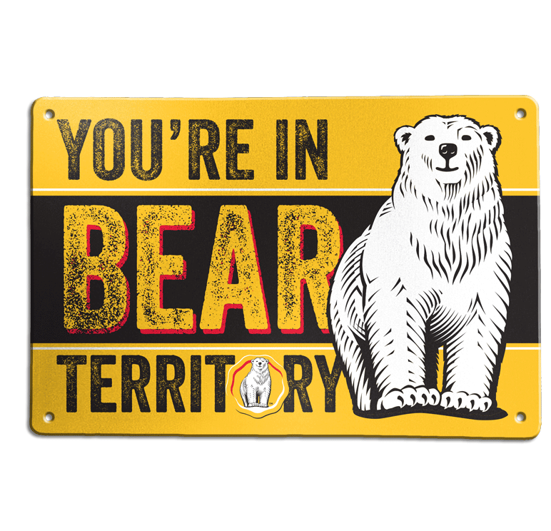 Bundaberg Rum Bear Territory Tin Sign
