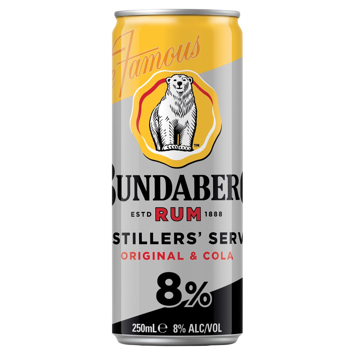 Bundaberg Rum Distillers' Serve Original & Cola 250ml