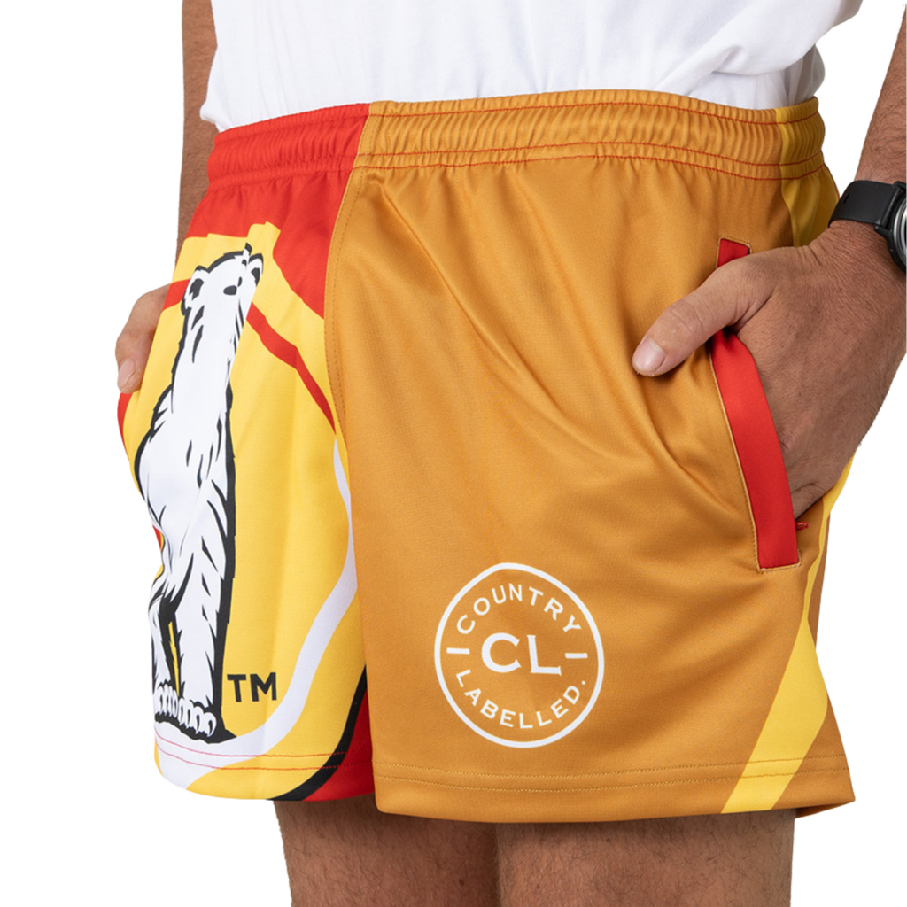 Country Labelled x Bundaberg Rum Footy Shorts - Tan