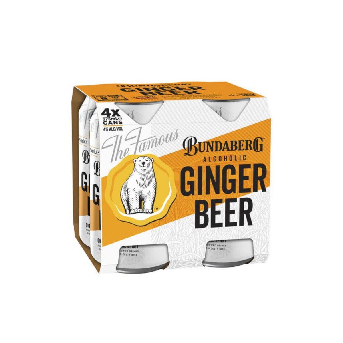Bundaberg Alcoholic Ginger Beer 4 Pack 375mL