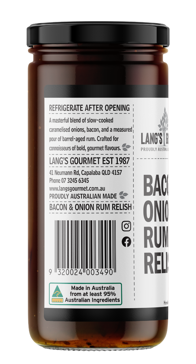 Lang's Gourmet Bacon Onion Rum Relish