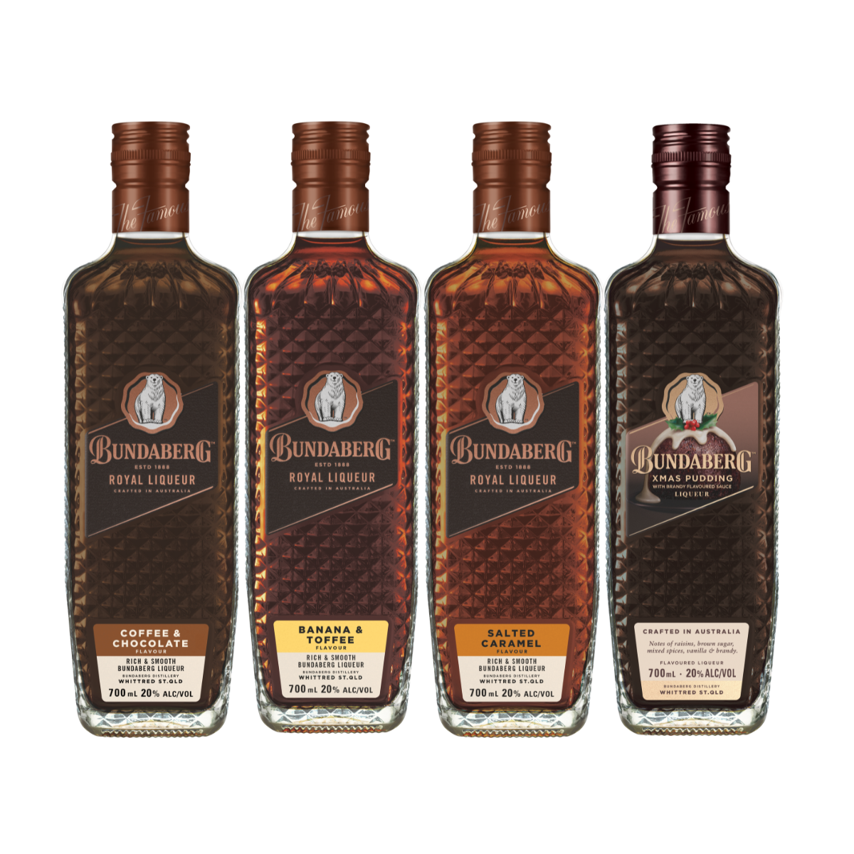 Bundaberg Liqueur Mixed 4 pack w/ Xmas Pudding