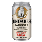 Bundaberg Campfire Rum & Cola Zero Sugar 4 Pack 375ml