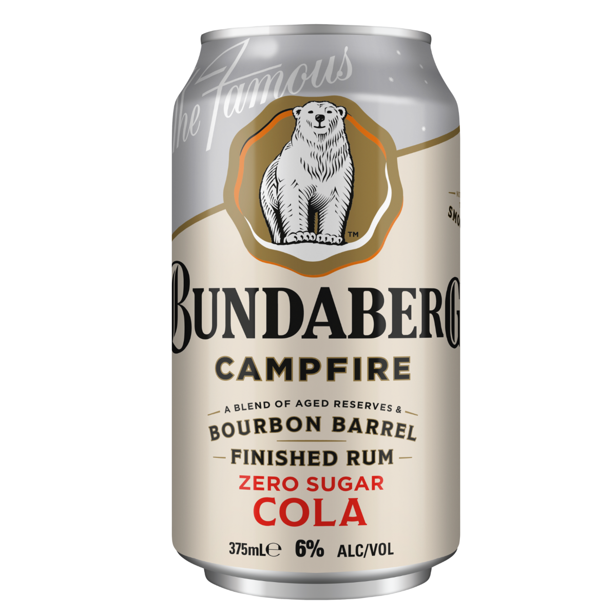 Bundaberg Campfire Rum & Cola Zero Sugar 375ml