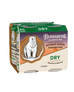 Bundaberg Campfire Rum & Dry 4 Pack 375ml