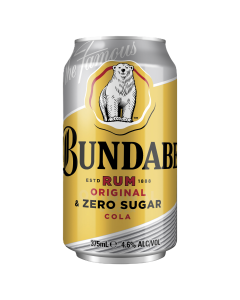 Bundaberg Rum Original & Zero Sugar Cola 6pack 375ml