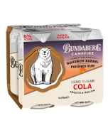 Bundaberg Campfire Rum & Cola Zero Sugar 4 Pack 375ml
