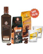 Bundaberg Coffee & Chocolate Royal Liqueur with Chocolates and Set of 2 glasses